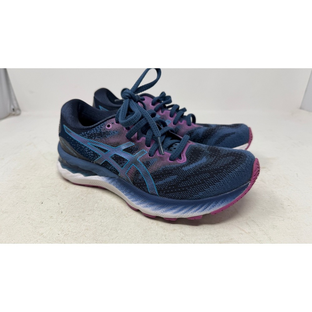 ASICS Running Shoes Womens 6 Gel-Nimbus 23 Blue Purple 1012A885 EUC